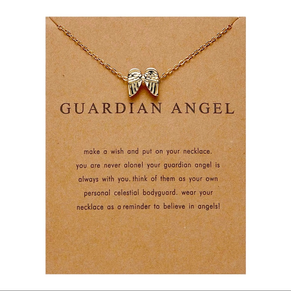 Gold Guardian Angel Necklace